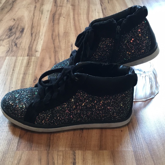 black glitter shoes girls